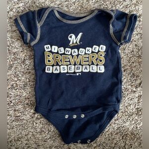 Navy Blue Milwaukee Brewers Onesie